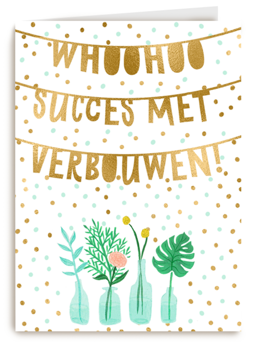 Kaart Hallmark | Felicitatie Nieuwe Woning Verbouwen En Klussen | Verbouwing Kaart Succes Met Verbouwen