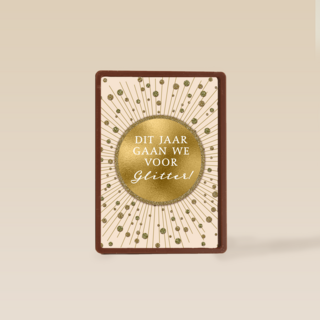 Kerstkaart dit jaar gaan we voor glitter