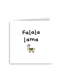 kerstkaart humor fa la la lama