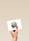 Slee vol cadeaus kerstkaart