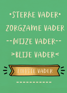 vaderdag kaart liefste vader