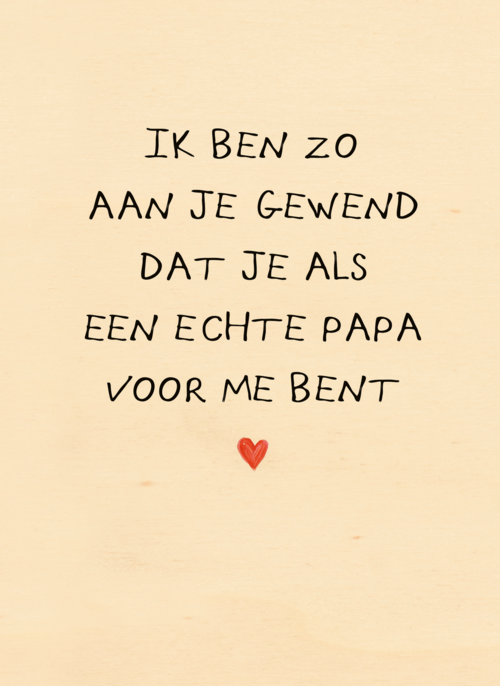 Houten Kaart Vaderdag | Hallmark | Houten Kaart Hallmark | Vaderdag | Ik Ben Zo Aan Je Gewend