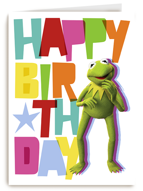 Kaart | Hallmark | Verjaardag | The Muppets Happy Birthday Kermit
