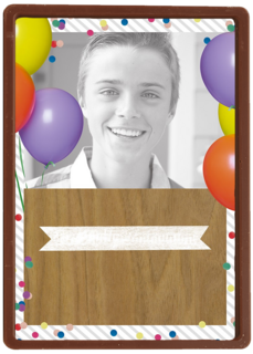 fotokaart gefeliciteerd met je verjaardag ballonnen