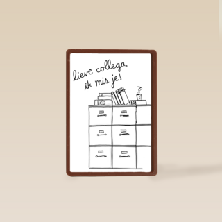 Missen kaart Lieve collega ik mis je