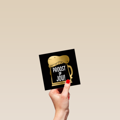 proost op jou met een pul bier