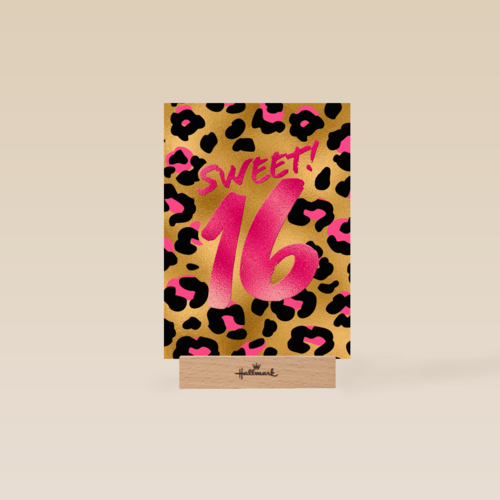 Verjaardagskaart sweet 16 tiener meisje