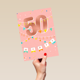 Verjaardagskaart happy 50