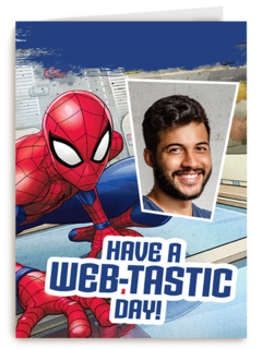 Spiderman fotokaart web tastic day