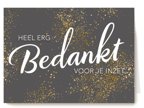 bedankt kaart zakelijk bedankt voor je inzet