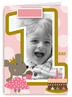 fotokaart kids meisje jarig