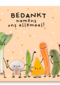 bedankt kaart klassiek namens ons allemaal