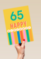 Kleurige 65 jaar verjaardagskaart