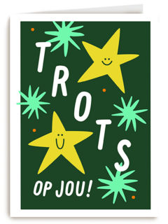 Compliment kaart trots op jou met sterren