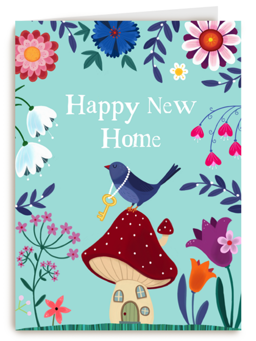 Nieuwe woning kaart Happy new home