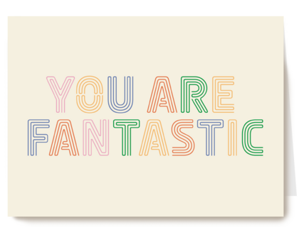 Complimentkaart you are fantastic