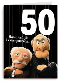 muppets verjaardagskaart statler en waldorf