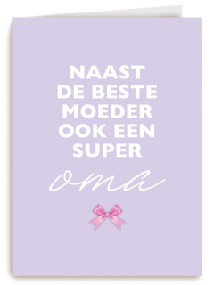 moederdag kaart hip ook een super oma