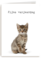 Verjaardagskaart Furry cuddles poes
