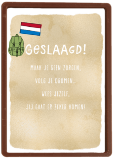 geslaagd kaart volg je dromen nederlandse vlag