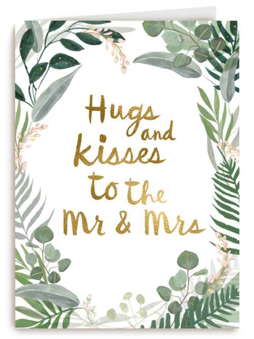 Kaart Hallmark | Felicitatie Huwelijk Geregistreerd Partnerschap Huwelijksjubileum | Trouwdagkaart Hugs And Kisses To The Mr And Mrs Jungle Style