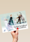 vrolijk kerstfeest van elsa anna olaf kristoff en sven