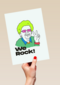 Vriendschap kaart we rock