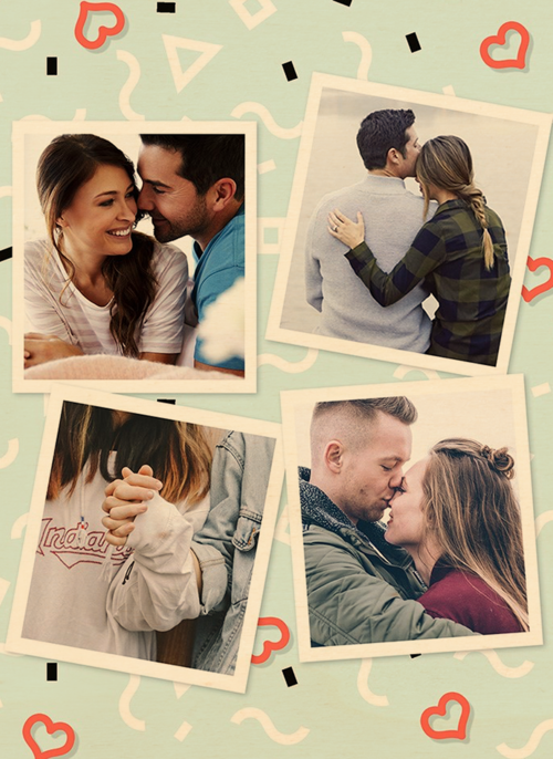 Houten Kaart Liefde Valentijn | Houten Kaart Hallmark | Liefde Valentijn | 4 Polaroids Voor De Liefde