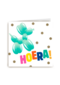 Verjaardagskaart ballondier hoera