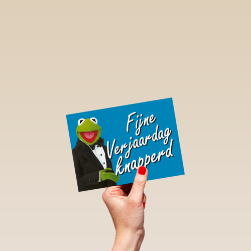 Kermit kaart fijne verjaardag knapperd
