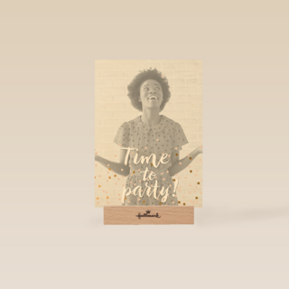 confetti fotokaart its time to party