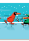 pinguins op de schaats