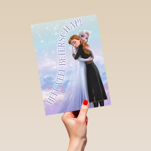 beterschap kaart frozen elsa anna heel veel beterschap