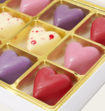 Chocolade Hartjes Pralines met Aardbei en Vanille