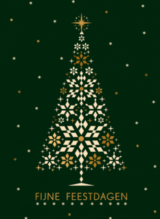 Kerstkaart zakelijk Stijlvolle kerstboom