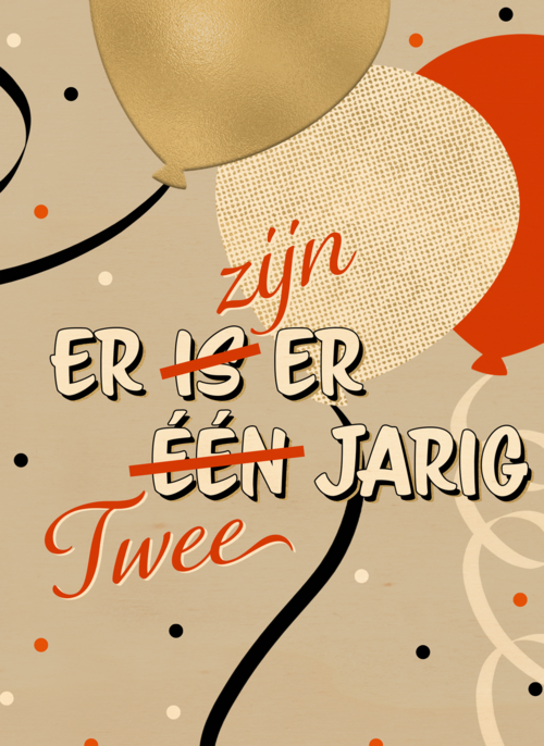 er zijn er 2 jarig met ballonnen