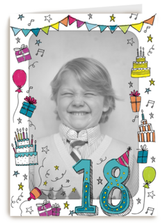 fotokaart 18 jaar geworden