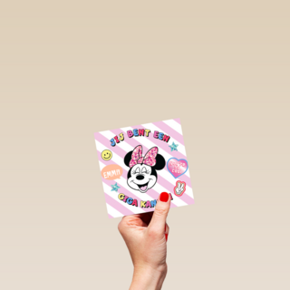 Felicitatie kaart Minnie Mouse giga kanjer