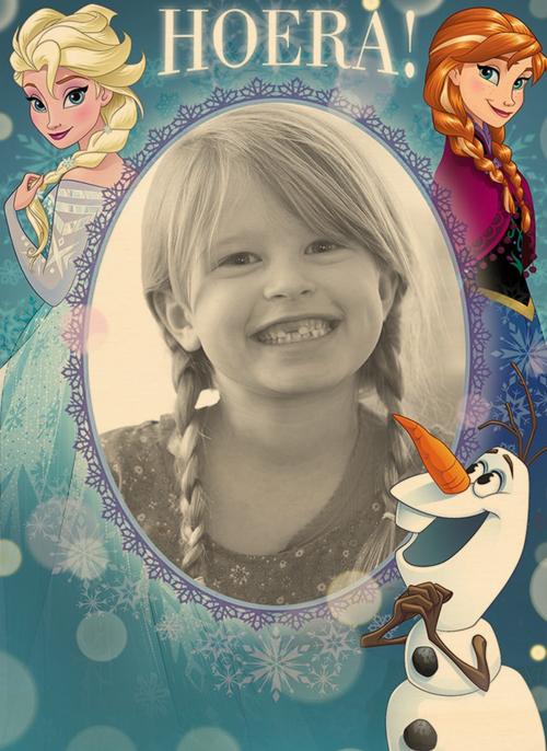hoera een frozen kaart speciaal voor jou