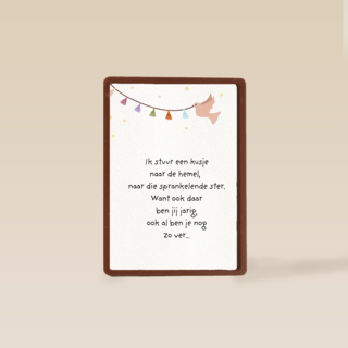 condoleancekaart met duif en slinger