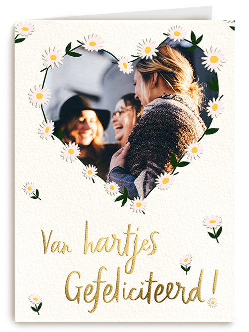 Verjaardagskaart Hallmark | Verjaardagskaart Hartjes Gefeliciteerd Bloem