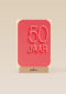 Verjaardagskaart 50 jaar roze rood