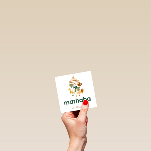 Geboorte felicitatie Arabisch meisje