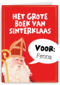 Sinterklaaskaart Het grote boek van Sinterklaas