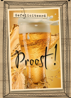 glas bier in lijst