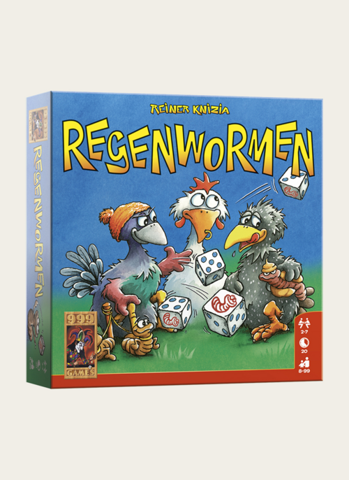 Regenwormen Dobbelspel Vanaf 8 Jaar | 999games Cadeau Spellen En Speelgoed |