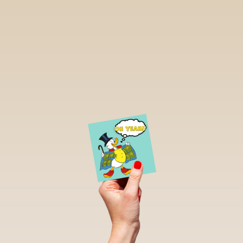 Nieuwe baan kaart Dagobert Duck