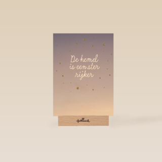 Condoleance kaart De hemel is een ster rijker