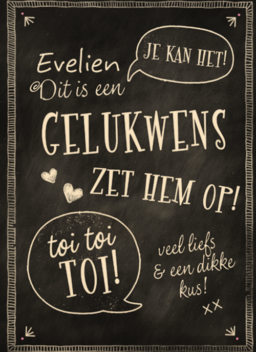 Houten Kaart | Succes Kaart Een Gelukswens