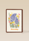Beterschapskaart klassiek met bloemen